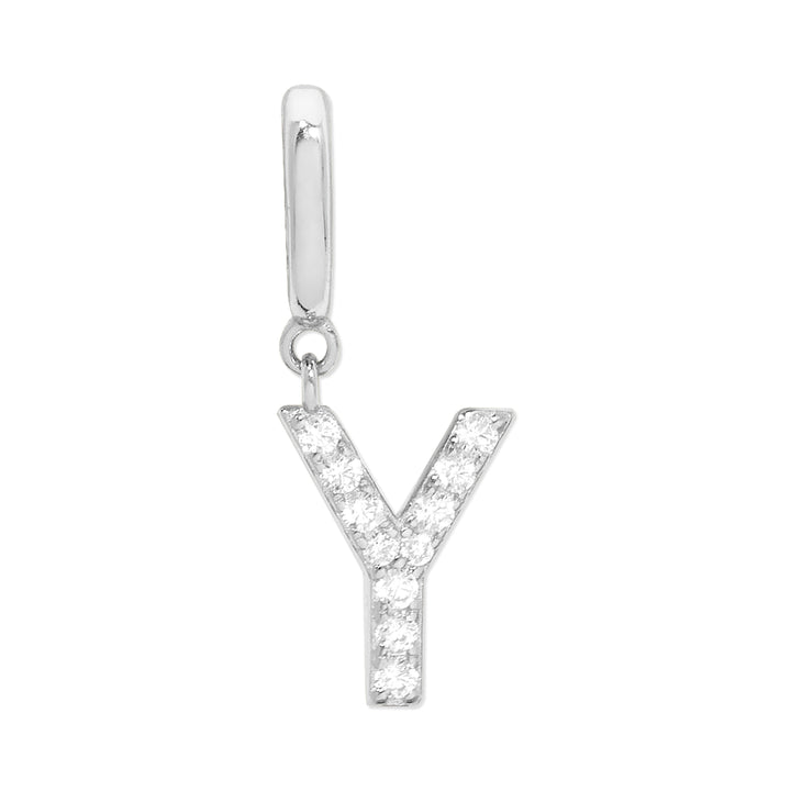 Pave Initial Hinged Charm