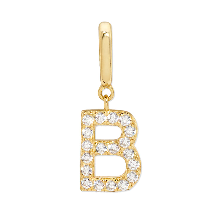 Pave Initial Hinged Charm