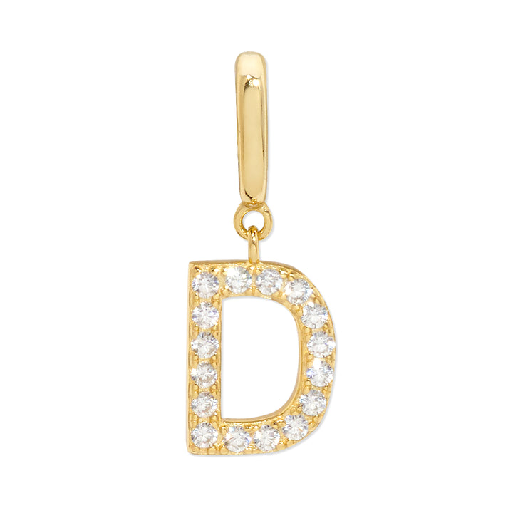 Pave Initial Hinged Charm