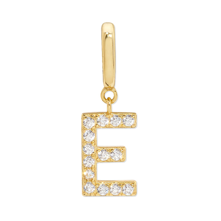 Pave Initial Hinged Charm