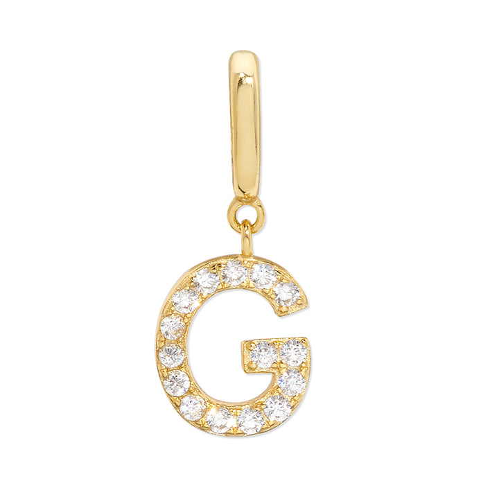 Pave Initial Hinged Charm