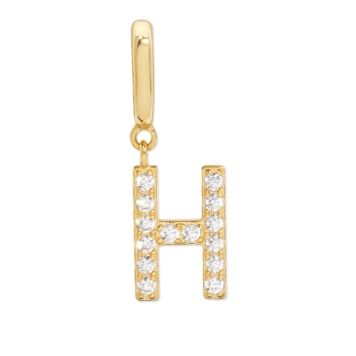 Pave Initial Hinged Charm