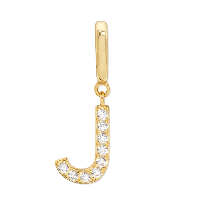 Pave Initial Hinged Charm