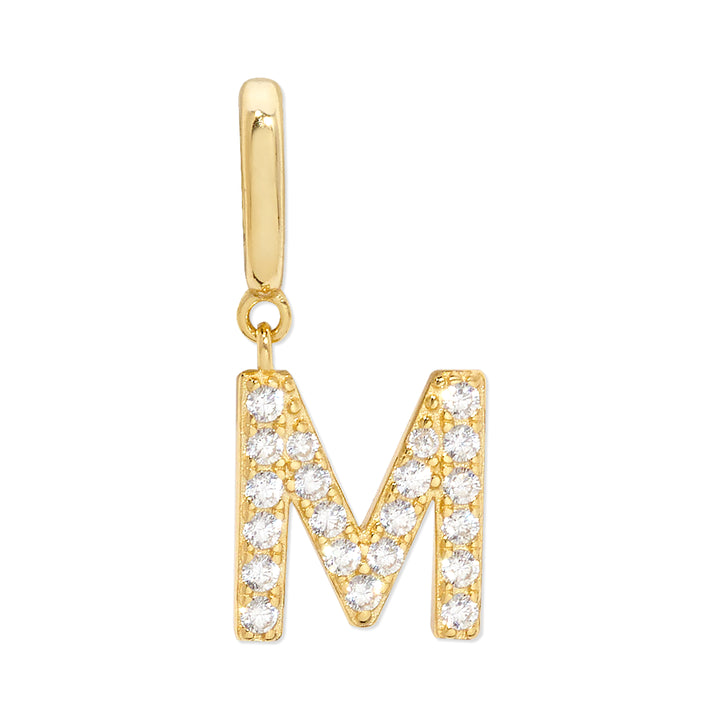 Pave Initial Hinged Charm