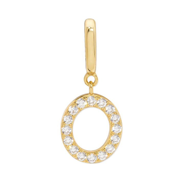 Pave Initial Hinged Charm