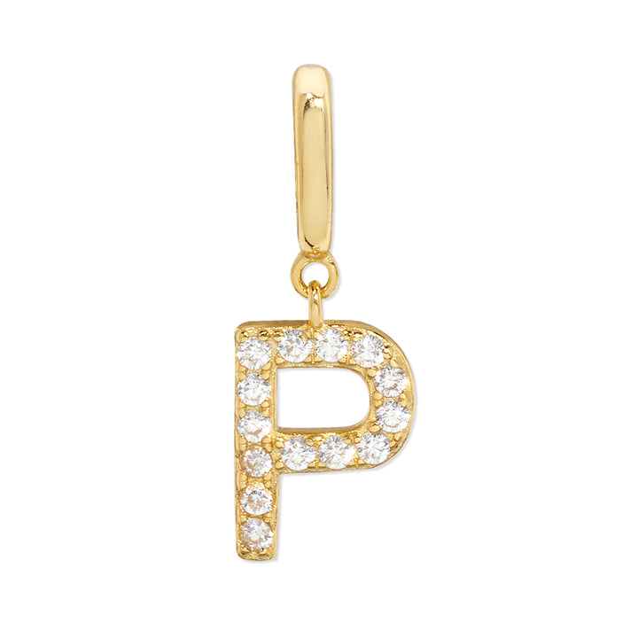 Pave Initial Hinged Charm