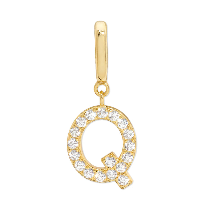Pave Initial Hinged Charm