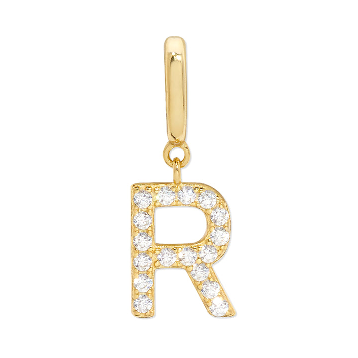 Pave Initial Hinged Charm