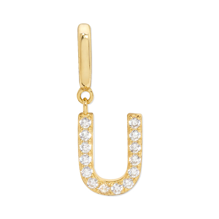 Pave Initial Hinged Charm
