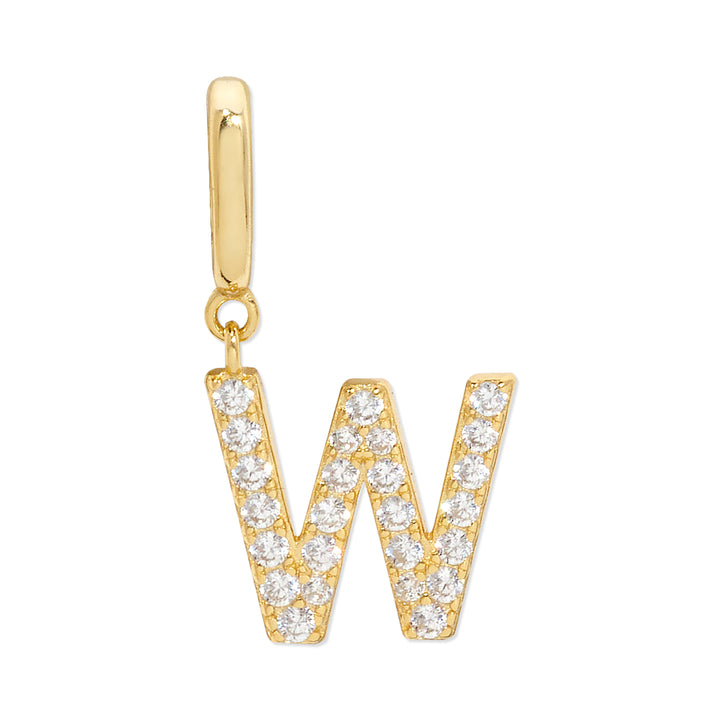 Pave Initial Hinged Charm