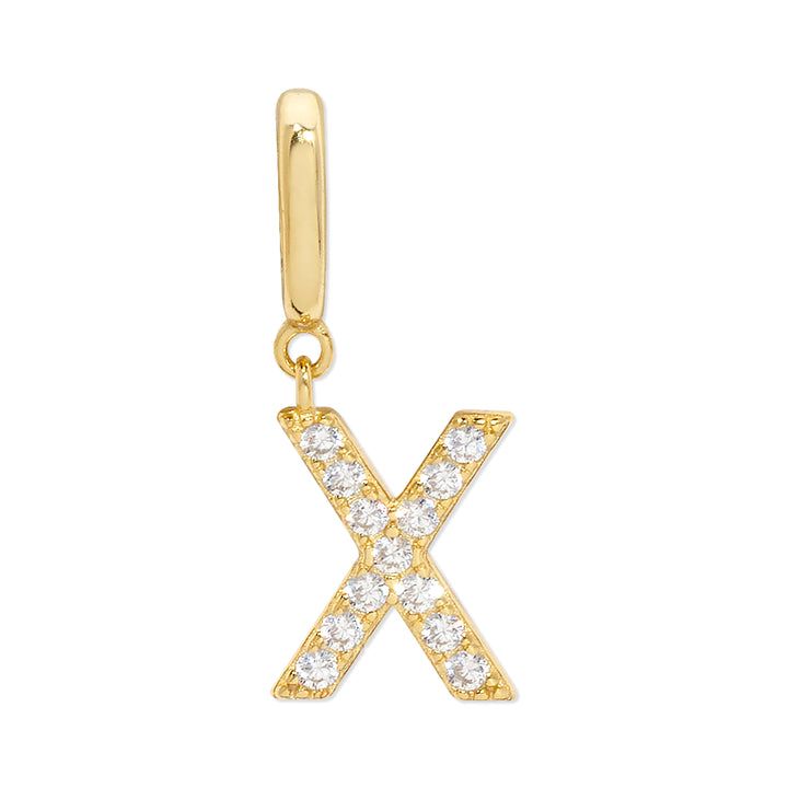 Pave Initial Hinged Charm