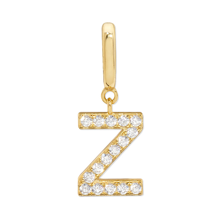Pave Initial Hinged Charm