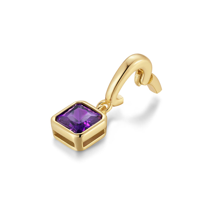 Birthstone Square Hinge Charm