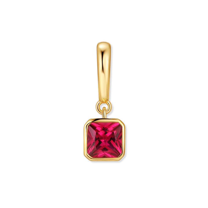 Birthstone Square Hinge Charm