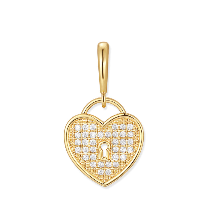 Waterproof Padlock Heart Charm