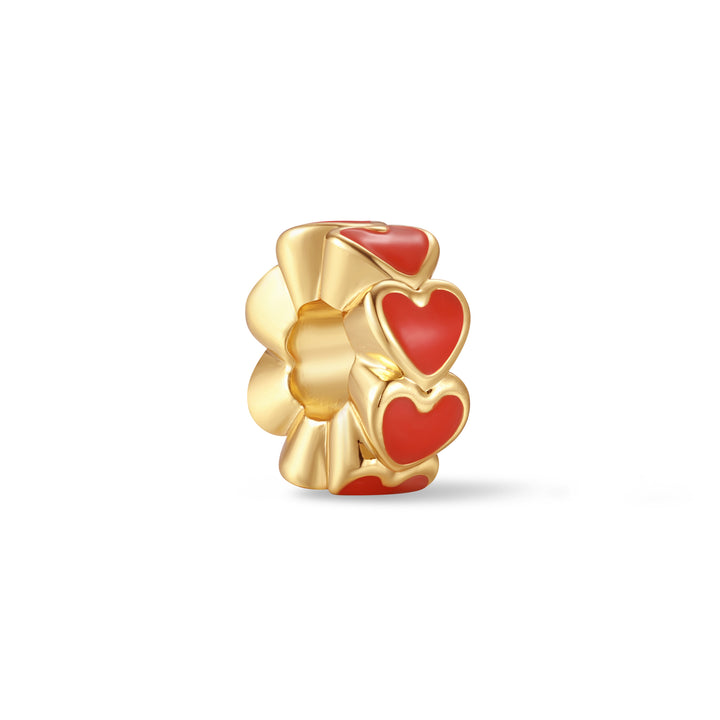 Enamel Heart Spacer Charm