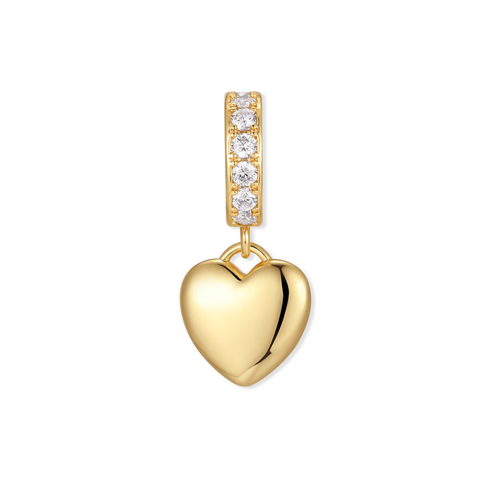 Puffy Heart Dangle Spacer Charm