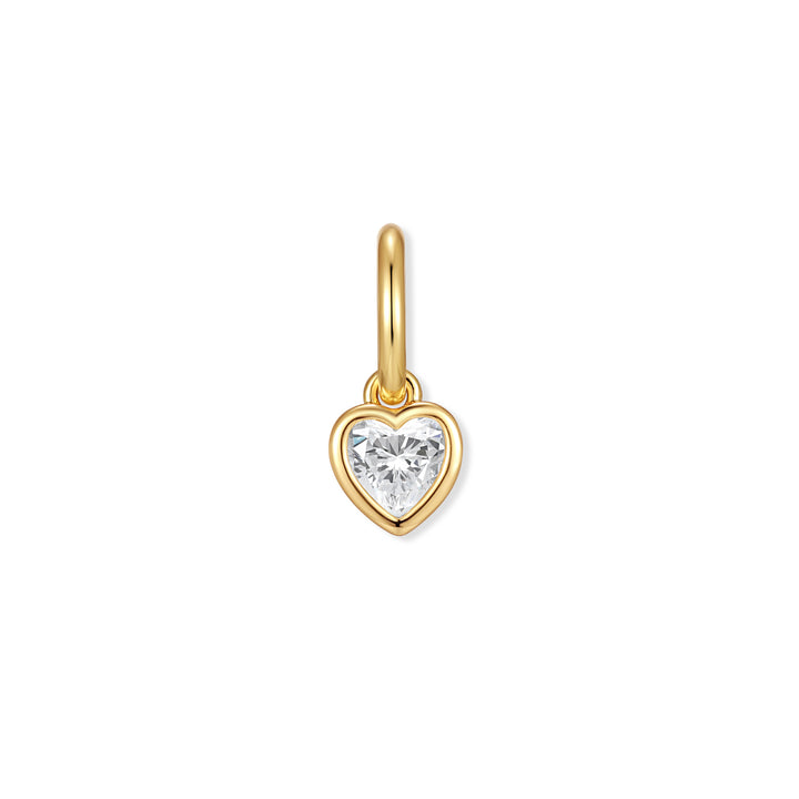 Mini Crystal Heart Dangle Charm