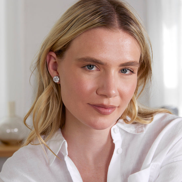 Stunning 5 Carat CZ Clip-On Earrings