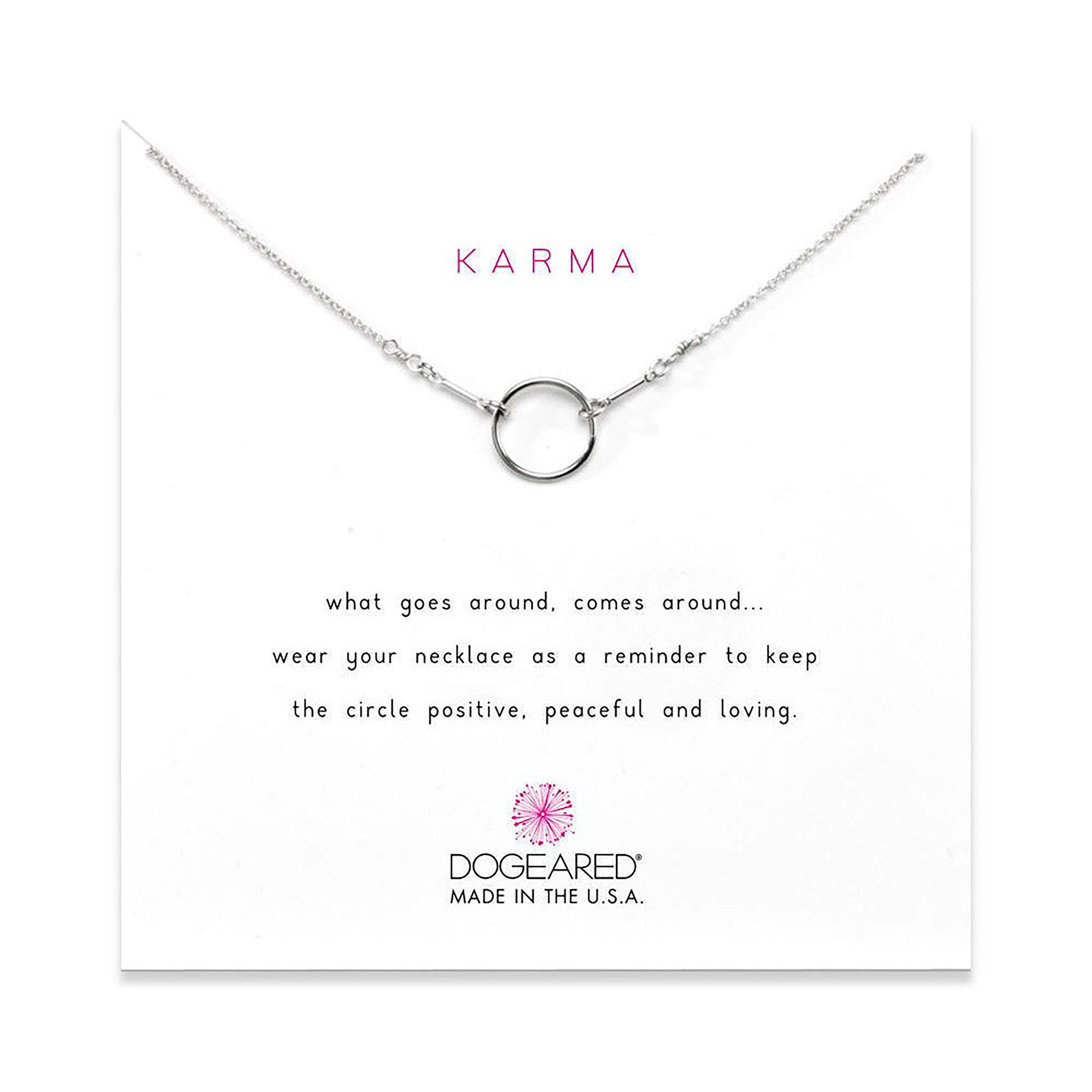 Dogeared Karma Sterling Silver Necklace – Mill Rock East