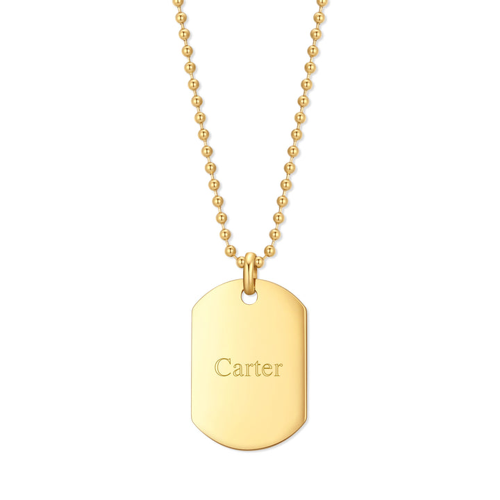 Gold Plated Small Stainless Steel Dog Tag