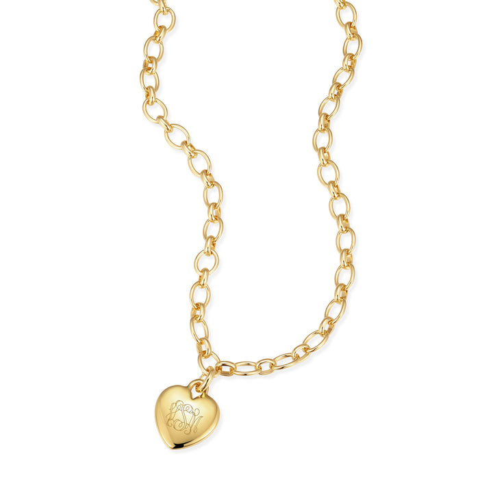 Engravable Heart Toggle Necklace