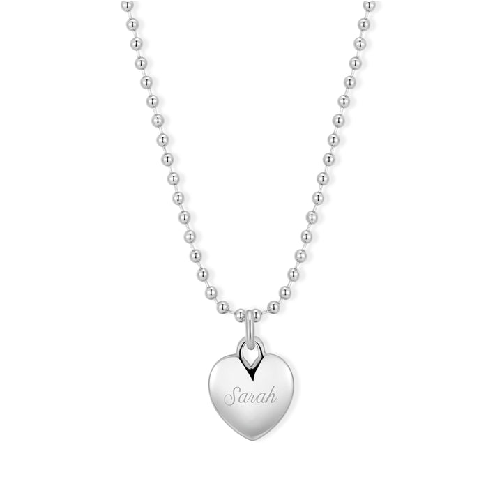 Engravable Heart Charm Necklace