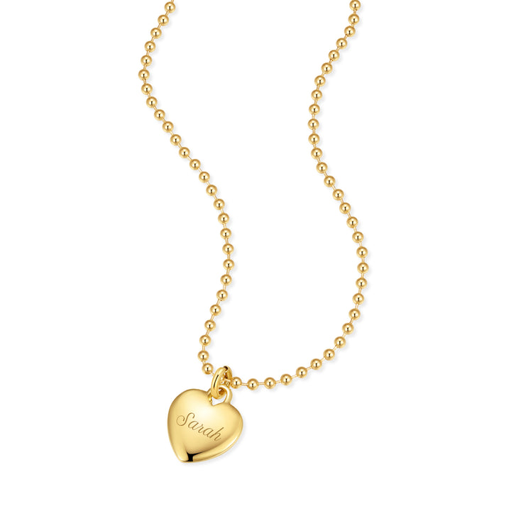 Engravable Heart Charm Necklace