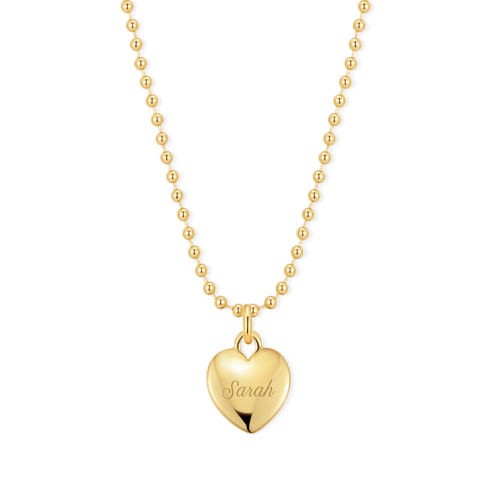 Engravable Heart Charm Necklace