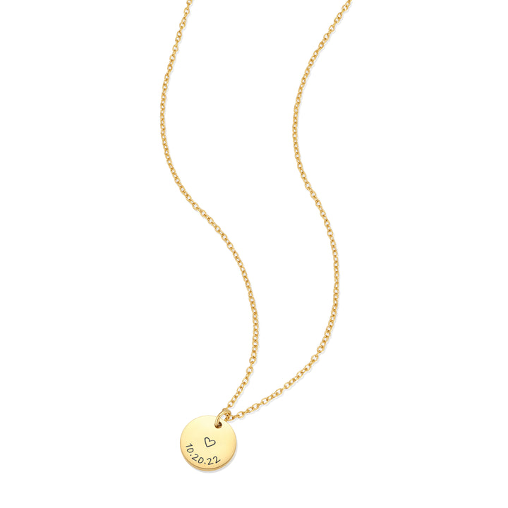 Custom Date Disc Necklace