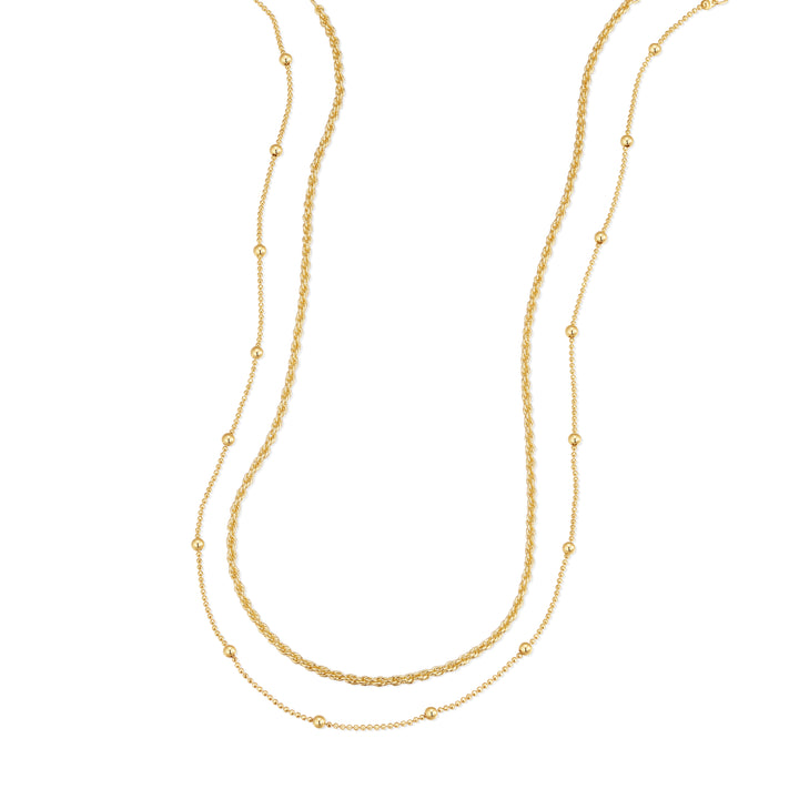 Waterproof Bead and Rope Chain Layering Set