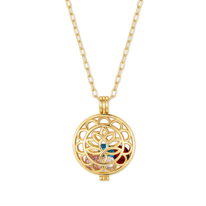 Custom Flower Birthstone Locket