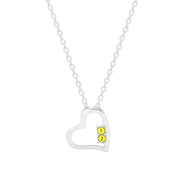 Custom Petite Heart Birthstone Pendant