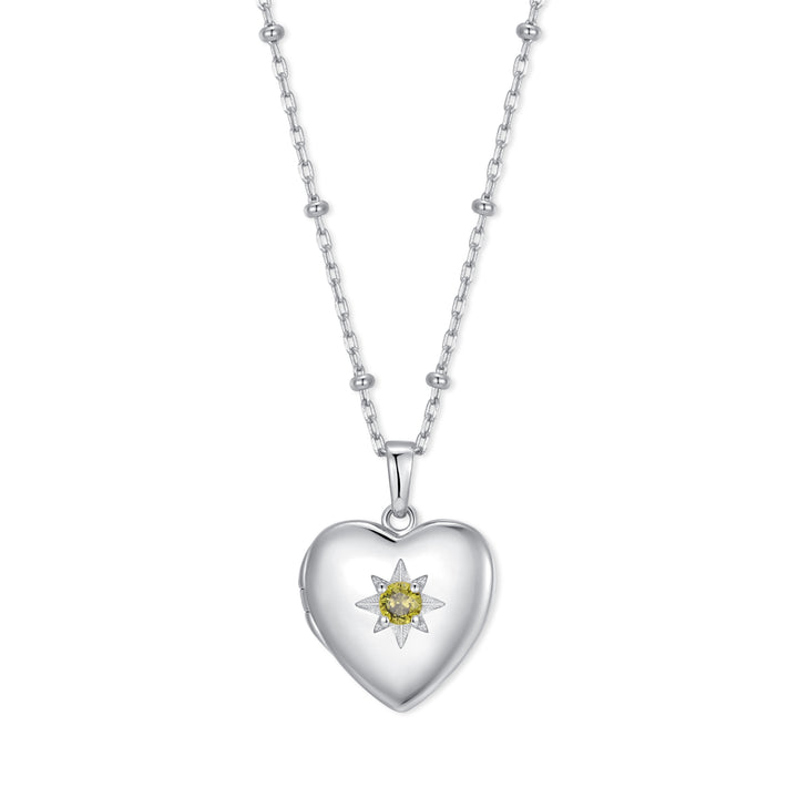 Custom Birthstone Heart Locket