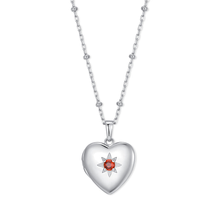 Custom Birthstone Heart Locket