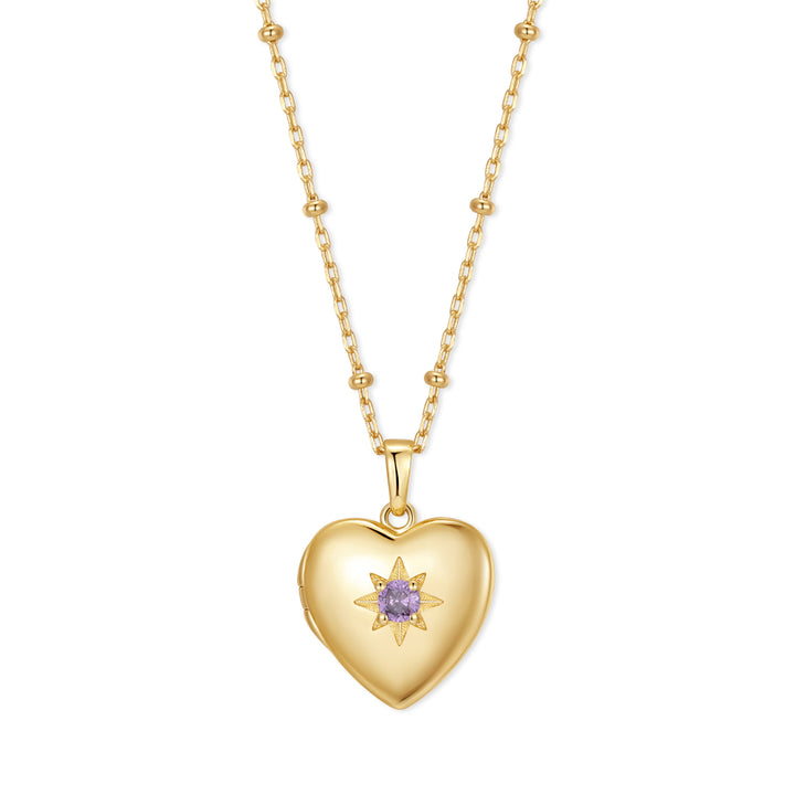 Custom Birthstone Heart Locket