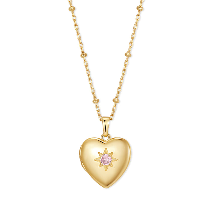 Custom Birthstone Heart Locket