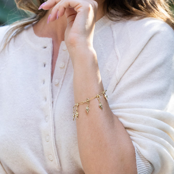 Waterproof Pea in the Pod Charm Bracelet