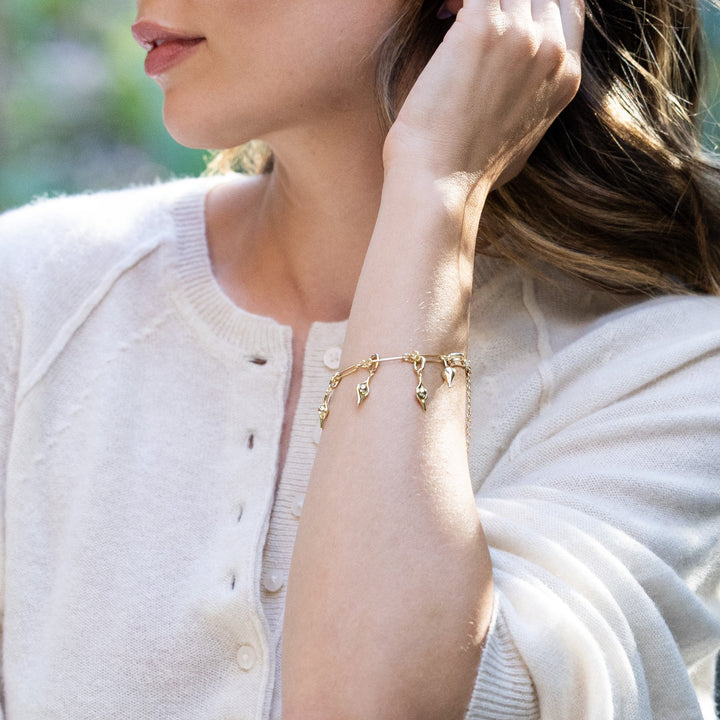 Waterproof Pea in the Pod Charm Bracelet