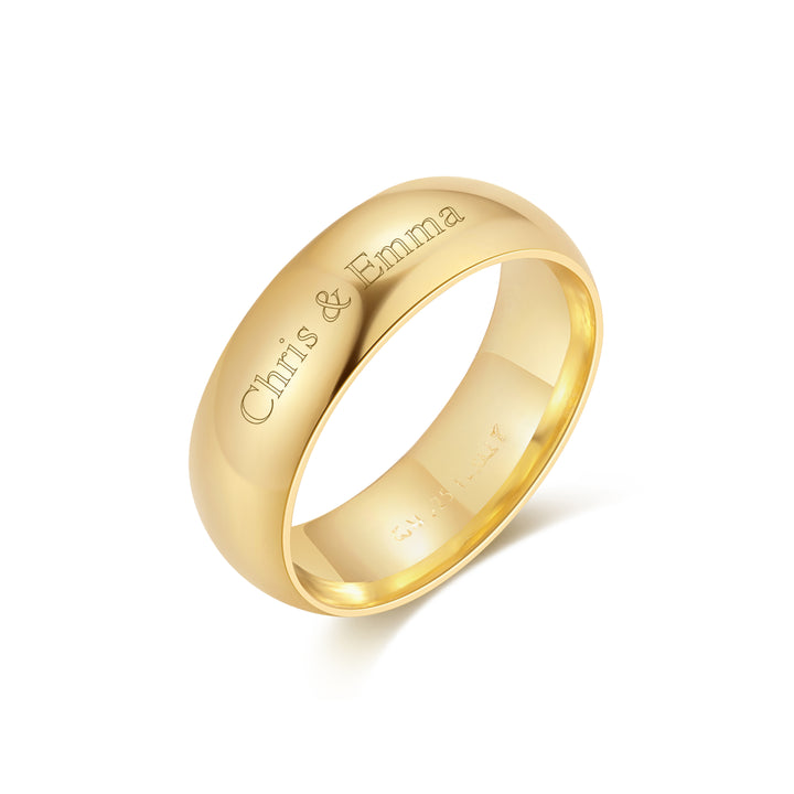 Engraved Couples Message Ring