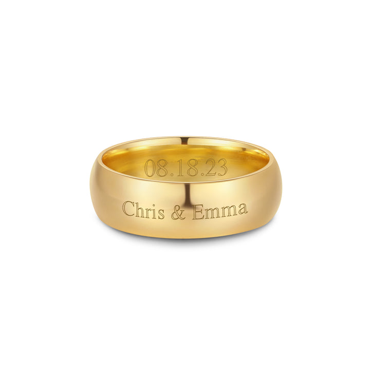 Engraved Couples Message Ring