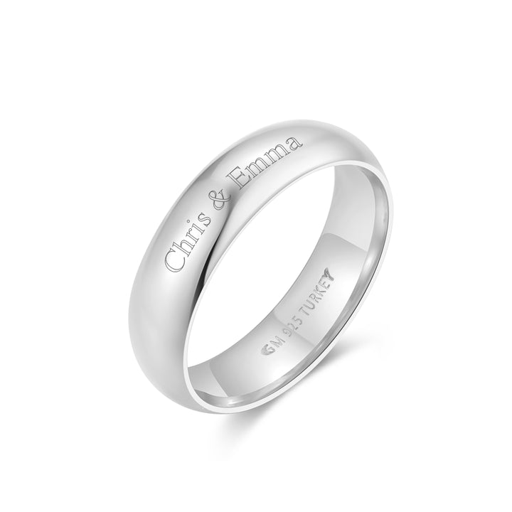 Engraved Couples Message Ring