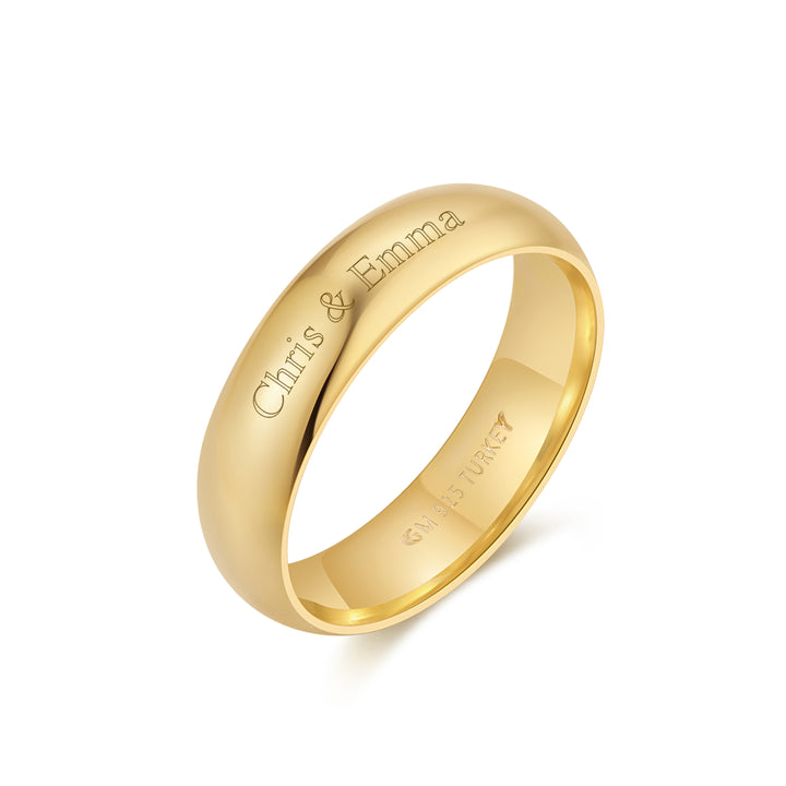 Engraved Couples Message Ring