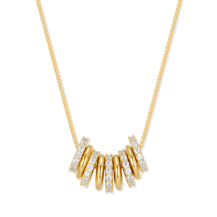 Stackable Engravable Ring Charm Necklace
