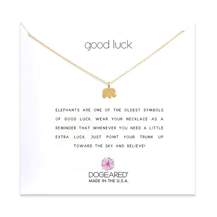 Dogeared Good Luck Elephant Gold Dipped Necklace