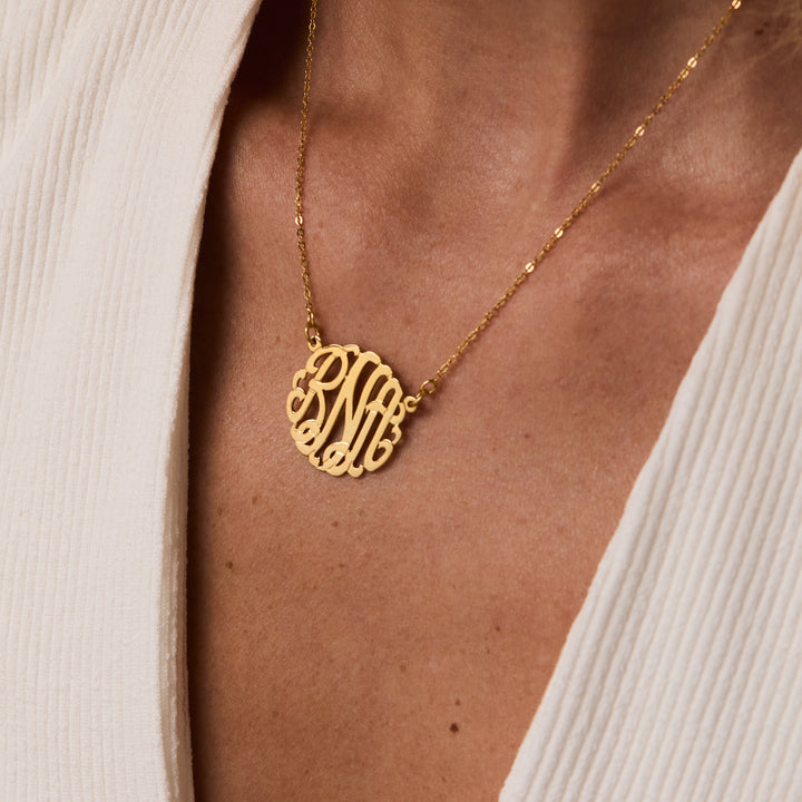 Gold Monogram Necklace