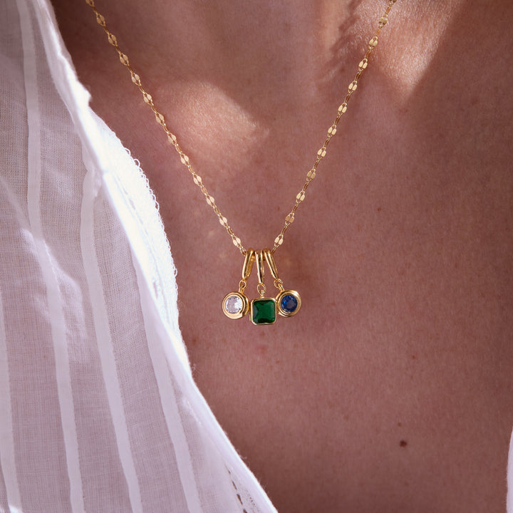 Custom Family Birthstone Stack Necklace