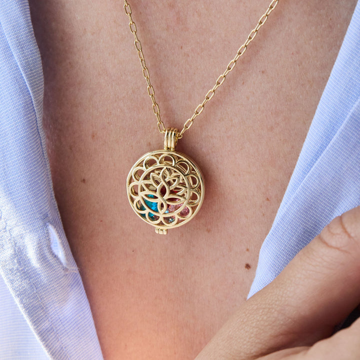 Custom Flower Birthstone Locket