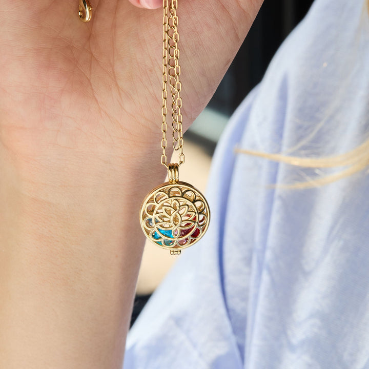 Custom Flower Birthstone Locket