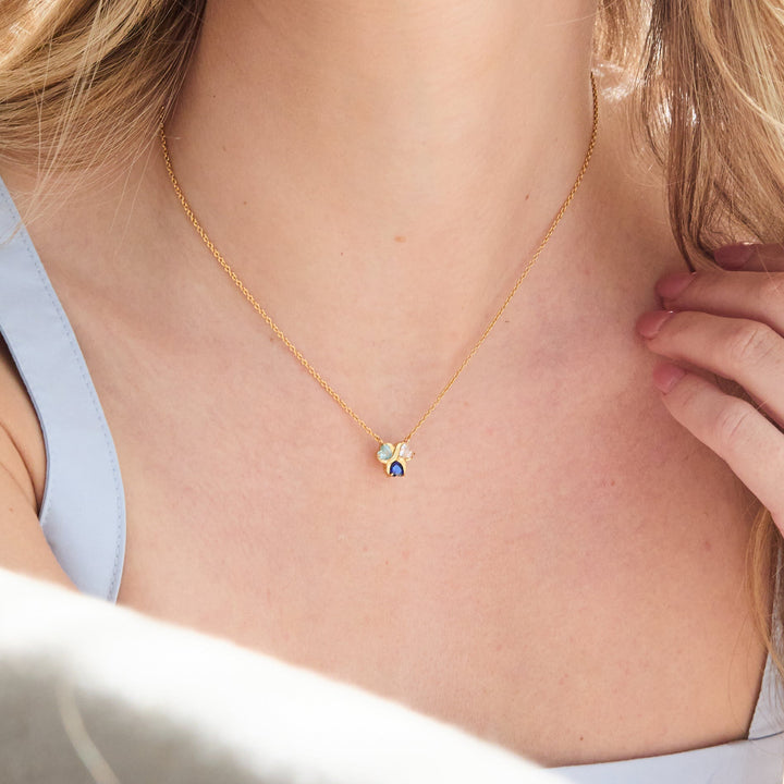 Custom Birthstone Heart Love Necklace